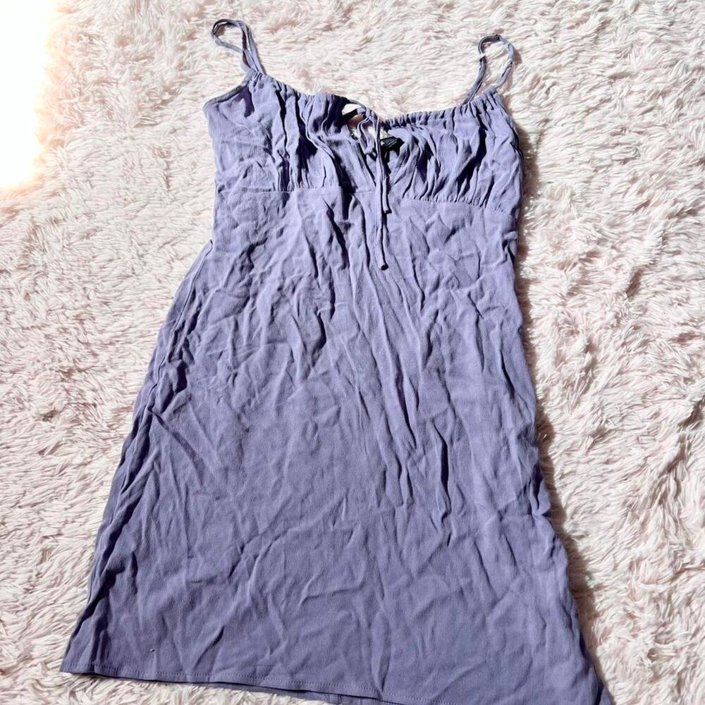 Lilac Babydoll Milkmaid Coquette‎ Soft Girl Minimalist Delicate Feminine Dress